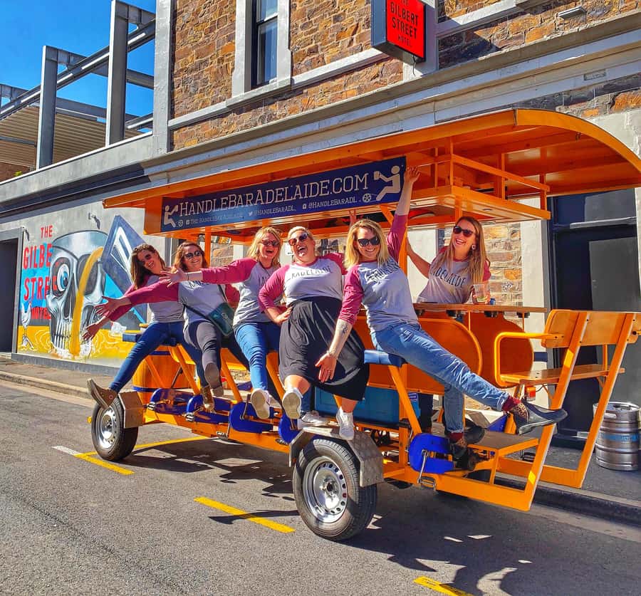 Adelaide: HandleBar Bike Tour with Pub Stops & Dinner Option - The Ride Vibe: Pub Stops Plus a Live DJ Setup (From Your Phone)