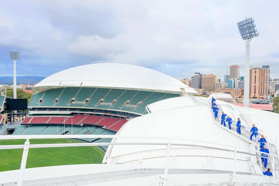 Adelaide: Rooftop Climbing Experience of the Adelaide Oval - Stop one: the open viewing deck and your first city bearings
